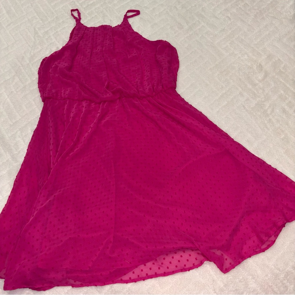 🌸 NWT Vibrant Pink Polka Dot Dress